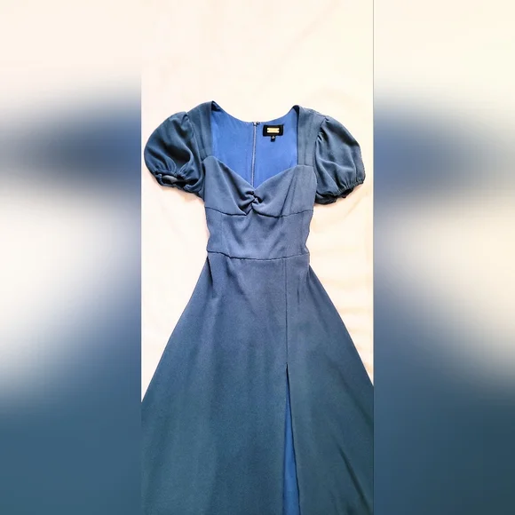 NWOT!Alexia Admor Anthro Women's Gracie Fit and Flare Dress in Denim Blu… - Picture 8 of 13